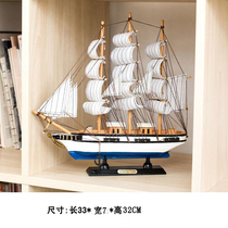  Sale Mediterranean wooden sailing model Desk Room decoration Decoration Smooth Sailing Birthday gift ideas