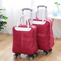 Luggage bag female trolley case large capacity student short trip light canvas man double shoulder universal wheel travel bag