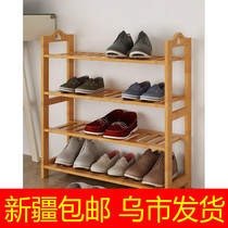 Xinjiang wooden multi-layer shoe rack shelf combination simple multi-function floor door shoe cabinet four five six layers