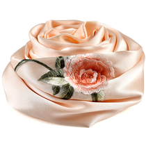 Extended Chengdu characteristic Shu embroidery hand embroidery silk towel Camellia mulberry silk wild shawl scarf gift