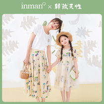 Inman children dress kinder dress with dress 2022 Summer new female half body dress girl skirt girl dress girl dress