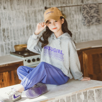 Girlsclothing in autumn red suit 2022 Spring and Autumn New Model for Big Childrens Autumn School Student Athletic Clothes