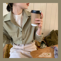 2021 Autumn Winter New Lady Law Style Design Sensation Little Crowdshirt Autumn Fashion Foreign Air Biblouse Lining Clothes