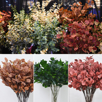 Wedding flower simulation olive leaf Apple leaf eucalyptus leaf wedding hall green decoration photography arrangement props