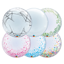 Transparent printing wave balloon wave balloon wave point green leaf love American imported birthday wedding room decoration layout Net Red