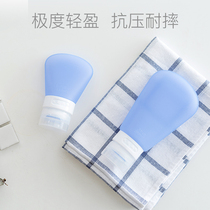 Silica gel bottle travel extrusion soft emulsion bottle cosmetics Shower Gel Shampoo portable empty bottle set