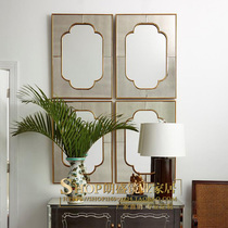 Bathroom mirror wall custom European makeup mirror toilet bathroom mirror wall mirror porch decorative mirror