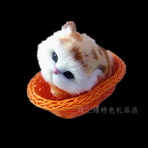 Plush kittens basket cat 2 cat decoration crafts ornaments plush toys cute