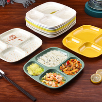 Top Plate Separator Plastic Fast Food Restaurant Miami Tableware Plates School Canteen Plates Plates Commercial Quadruple Plates