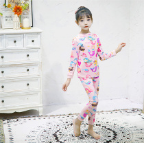 Childrens autumn and winter New Girls mermaid underwear set baby base autumn clothes for girls warm pajamas