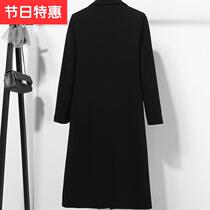  Small blazer womens long 2020 spring and autumn new womens temperament slim-fit black west f service long