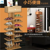 Entering shoe rack simple multi-layer household vertical place at the door narrow small dustproof shoe cabinet saves space small shoe shelf