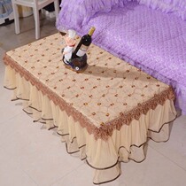定做茶几罩桌布餐桌台布床头柜罩防尘蕾丝多用盖巾美甲桌客厅