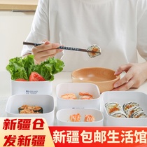 Xinjiang Japan Fresh-keeping Box Plastic Sealed Box Food Grade Refrigerator Storage Refrigerator Box Microwave Oven Lunch Box