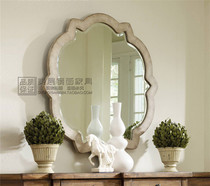 Eurostyle Gate Hall Xuanguan Decorative Mirror American Background Wall Wall-mounted Mirror Dining Side Mirror Bathroom Mirror Dresser Dresser