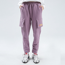 Fun outdoor sports pants womens autumn and winter loose tie pants tide elastic cotton casual trousers mens overalls