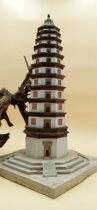 Chinese style ancient building miniature diy Dingzhou Kaiyuan Temple Tower finished model original design art collection