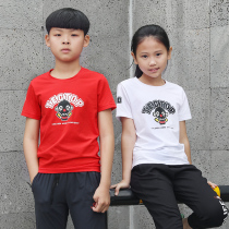 Exploration of 2019 spring and summer new outdoor childrens short sleeve cotton T-shirt mountaineering running sportswear breathable sweat