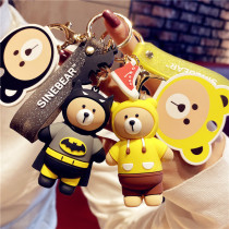 Cartoon Korean cute car keychain men and women key chain small pendant personality creative key ring ring jewelry tide