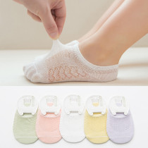 Childrens thin socks summer cotton ultra-thin boys and girls boys and girls baby breathable shallow invisible socks boat Socks