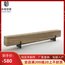 Nordic folk juku log long bench solid wood TV cabinet strip benches Home Entrance Changing Bench Clothing Shop Stools