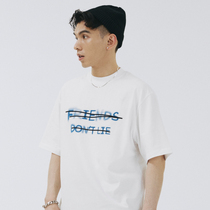 SAMESAME Friend not lying hand painted graffiti printed 50% sleeve T-shirt casual small neckline round collar lover