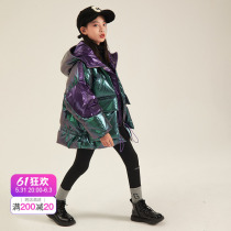 Rain Star Rain Girl girl down clothes 2021 new foreign air CUHK Tong Winter clothing Girls High-end Children Thickened Coats