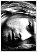 Kurt Cobain Music Poster Rock Band Art Film Decorative Painting