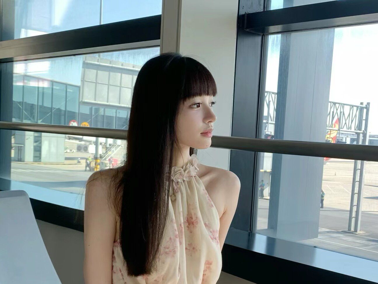 真我黑长直漫画齐刘海假发套 全真发整顶设计 自然隐形无痕贴合 长发飘逸顺滑