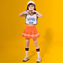 Girls street dance suit hiphop childrens short-sleeved costumes hip-hop jazz dance costumes catwalk cheerleading tide