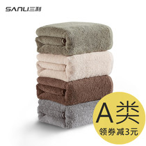 Sanli thickened hotel bath towel pure cotton adult soft strong water absorption Male and female couples Childrens cotton bath towel