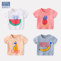 Baby short sleeve T-shirt summer newborn women thin cartoon clothes 0-6 months baby Summer men cotton shirt