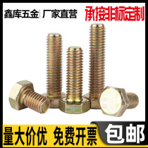 M10M12 National Standard 8 Grade 8 color-plated galvanized outer hexagon screw high-strength extension bolt*45x50x60x70x80