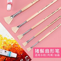 Pig Mane fan set water chalk watercolor pen brush brush oil painting fishtail pen professional painting acrylic pens