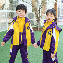 School uniforms for primary and middle school students Winter new submachine clothes Children Inléon Wind class Kindergarten Garden Suit Detachable Suit