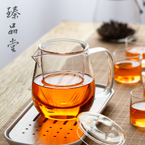 Teapot glass bubble teapot transparent band tea leak inner flower teapot cooking size capacity heat-resistant filter household tea set