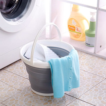 Outdoor travel folding bucket portable silicone multifunctional retractable fishing bucket bucket for portable car wash