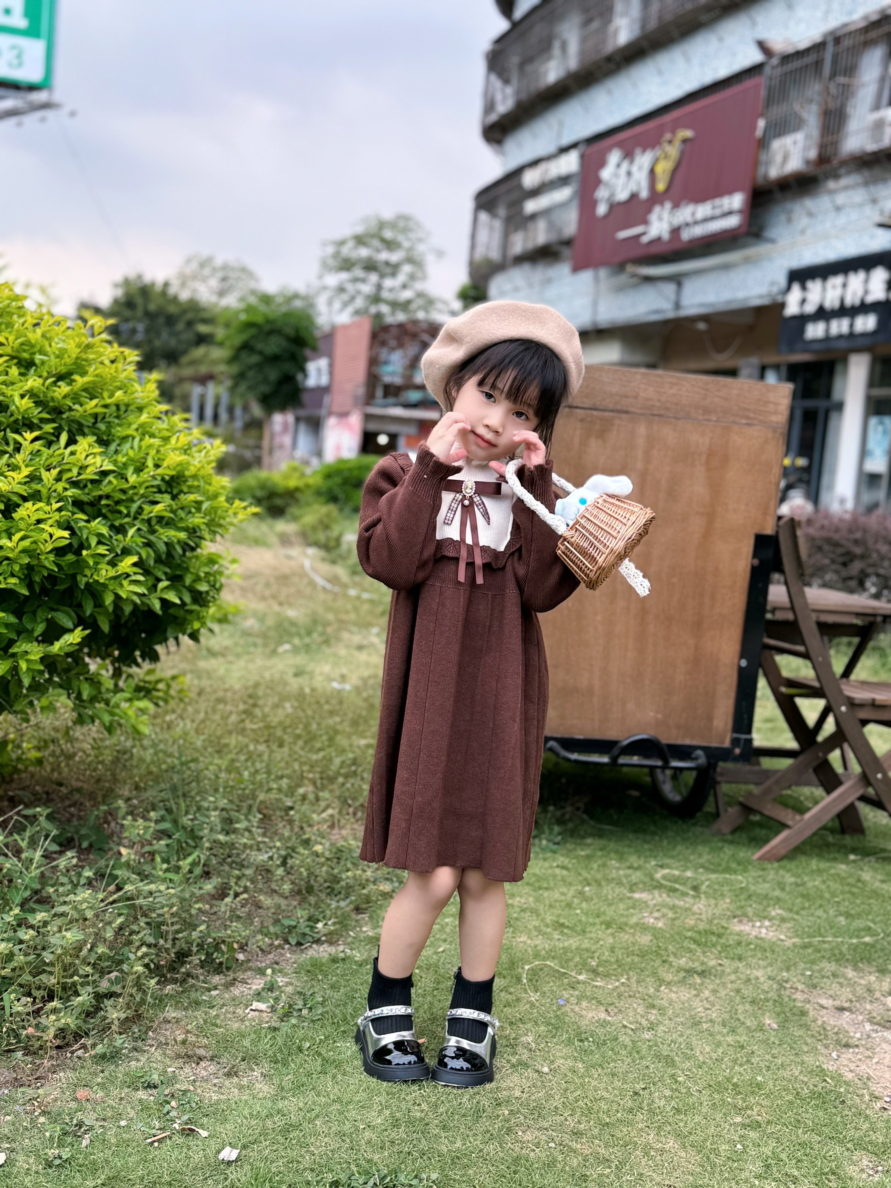 Customer photo for Wool · Milk Tea, Small (50-54cm)
