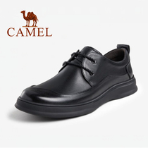 Camel leather shoes mens genuine leather brand autumn soft-soled soft-faced leather breathable British youth famous brand mens shoes tide shoes