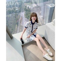 Chiffon dress womens summer 2021 New French polo shirt skirt small man womens design sense skirt