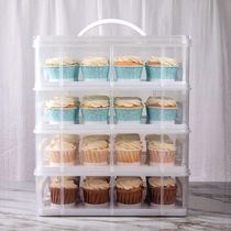 Cupcake packing box Packing box Transparent cup Portable reusable dessert table Snack transport storage box