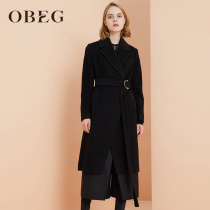 Clearance sale OBEG obeiqian wool coat women fashion slim long woolen coat 1074135
