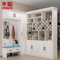 Simple modern corner shoe cabinet Hall cabinet living room partition cabinet wine cabinet door corner porch Nordic closet