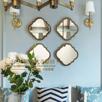 European wall-mounted mirror Entrance decorative mirror American living room wall hanging mirror combination mirror Restaurant corridor mirror custom made