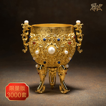 Copper master all copper real gold plating ornaments Yonggu Cup ornaments home accessories gift ornaments