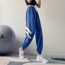 South Korea loose leg sports pants womens thin high waist yoga pants summer running training closed fitness pants tide