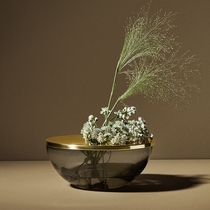 Caragle imports Denmark AYTM Nordic minimalist tota brass glass florator fruit basin-like inter-plate decoration