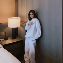 Xixi Women Europe Station 2020 winter New Cartoon pattern sweater letter pants casual plus velvet suit