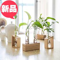 Sofa Cover Hood Creative Glass Test Tube I Container Solid Wood Show Shelf Rose Restaurant Life Log Pendulum H  