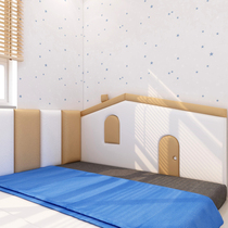 Bedhead soft packaged tatami wall fenced backpack wall wall Background wall for childrens bedside wall decoration backside